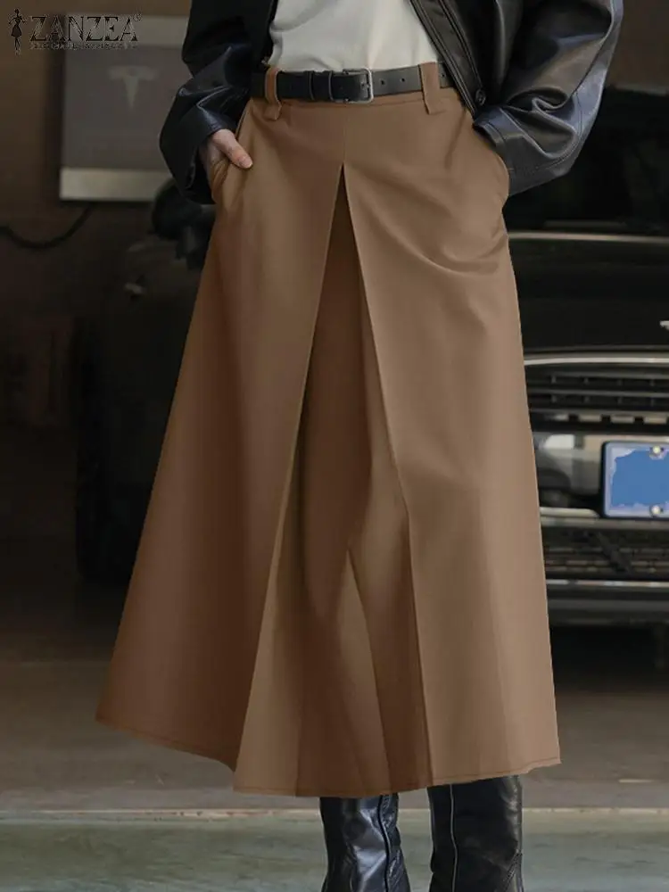 Однотонная женская юбка ZANZEA