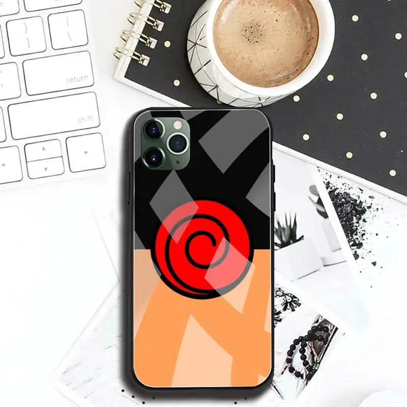 Чехол для телефона Bandai удзумаки Наруто закаленное стекло iPhone 13 12 Mini 11 Pro XR XS MAX 8X7 Plus
