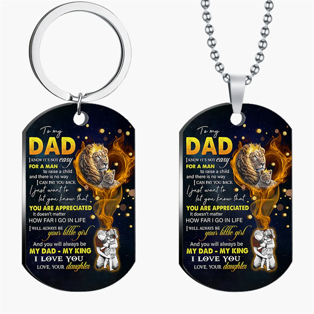 Брелок из нержавеющей стали с мультяшным львом и ожерелье вдохновляющий подарок