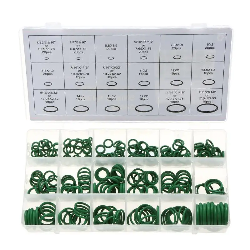 

New 270Pcs Multifunction Assortment Kit Car A/C System Air Conditioning O Ring Seals Set Tool New And High Quality