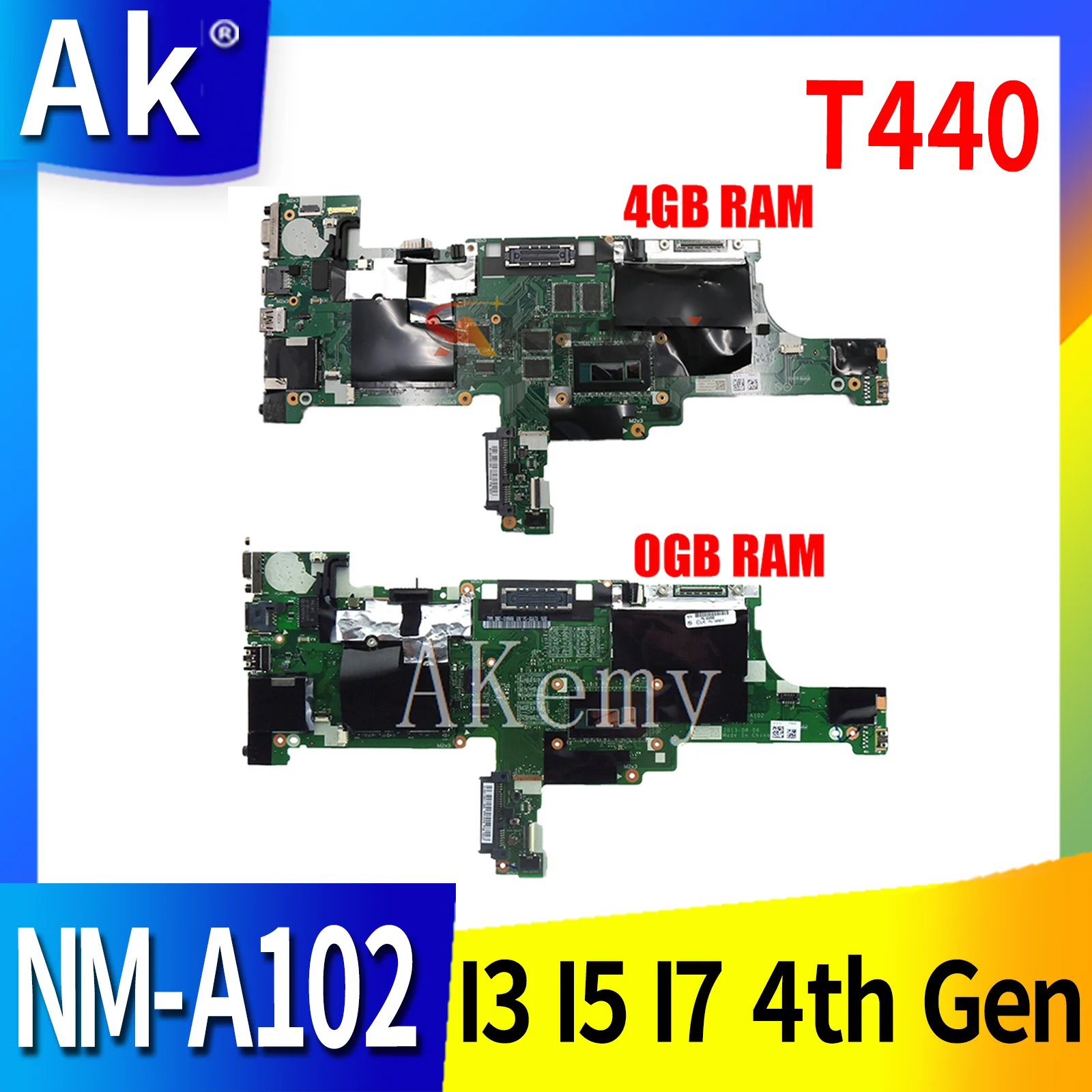 

NM-A102 motherboard For Lenovo Thinkpad T440 Laptop motherboard Mainboard I3 I5 I7 4th Gen CPU 4G RAM