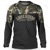 mens loose rider jersey bmx mountain bike long sleeve sweatshirt dh motocross enduro shirt mtb bike breathable t shirt