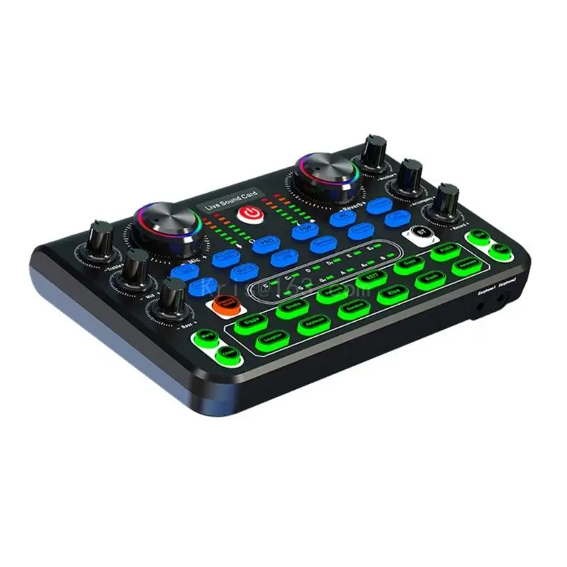 Живая звуковая карта плата звуковой эффект аудиомикшер для прямой трансляции