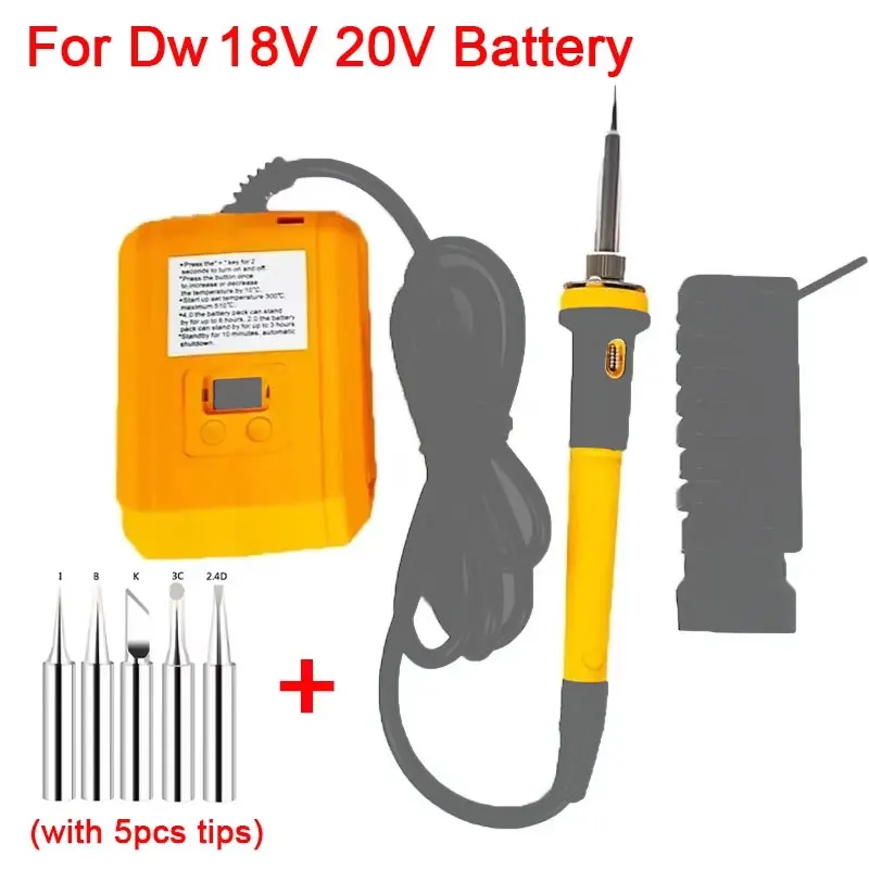 

Аккумуляторный паяльник ZUIDID для DeWalt 300-500°C