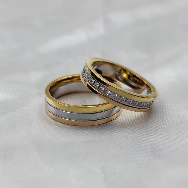 

Классическое трехцветное Золотое кольцо в европейском и американском стиле для мужчин и женщин, позолоченное серебро 925 пробы, модные бренд...
