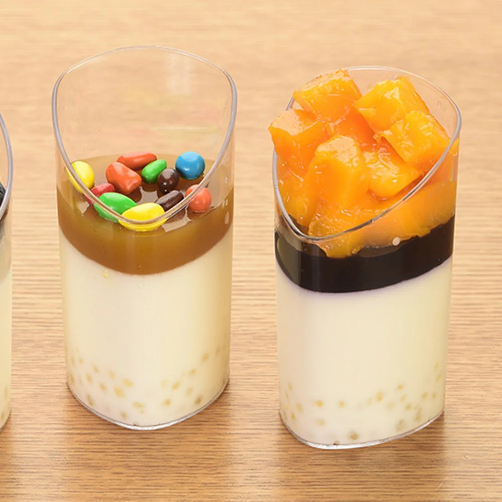 

Dessert Cups Cup Mini Parfait Serving Appetizer Pots Mousse Transparent Pudding Bowls Shot Glasses Clear Bowl Cheesecake Tumbler