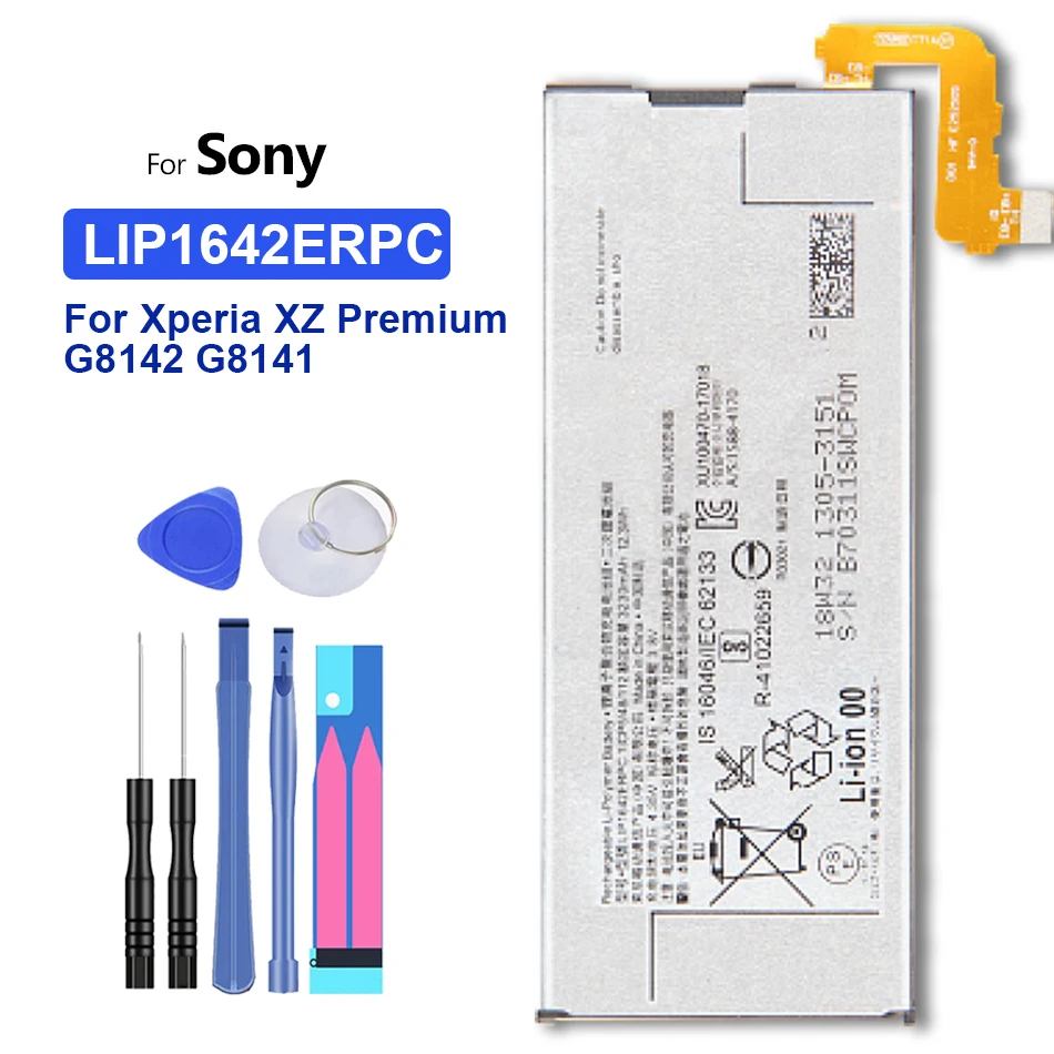 

Battery LIP1642ERPC For SONY Xperia XZ Premium G8142 XZP G8142 G8141 Genuine Phone Battery 3230mAh Free Tool