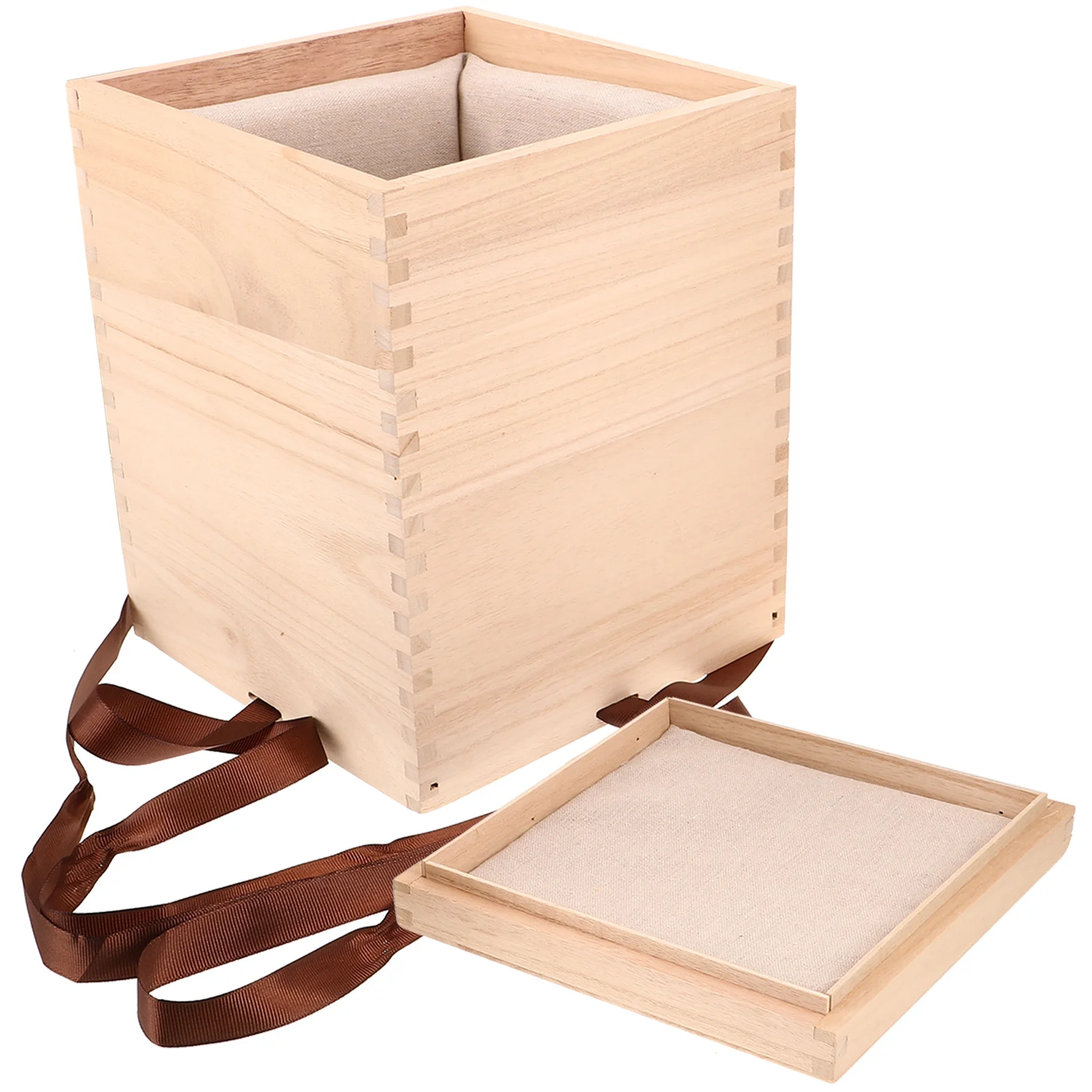 

Vase Wooden Box Household Storage Case Display Gift Vintage Teacup Holder Bride