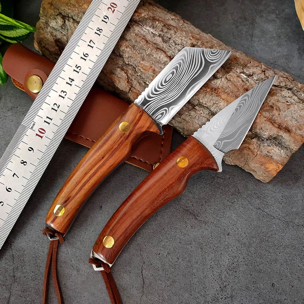 3-дюймовый кухонный нож универсальный для рыбалки фруктов овощей деревянная