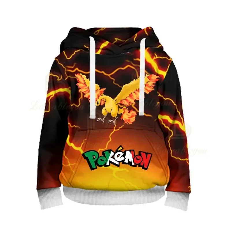 Фото Новая толстовка с капюшоном 3D Po Charmander для мужчин и женщин, повседневные толстовки с Пикачу, детская уличная одежда, толстовка с капюшоном, забавная одежда, Рождественский подарок №2