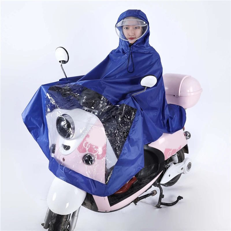 

Universal Waterproof Hooded Raincoat Rain Cape Coat Poncho for Mobility Scooters Motorcycle Motorbikes Bicycle Blue