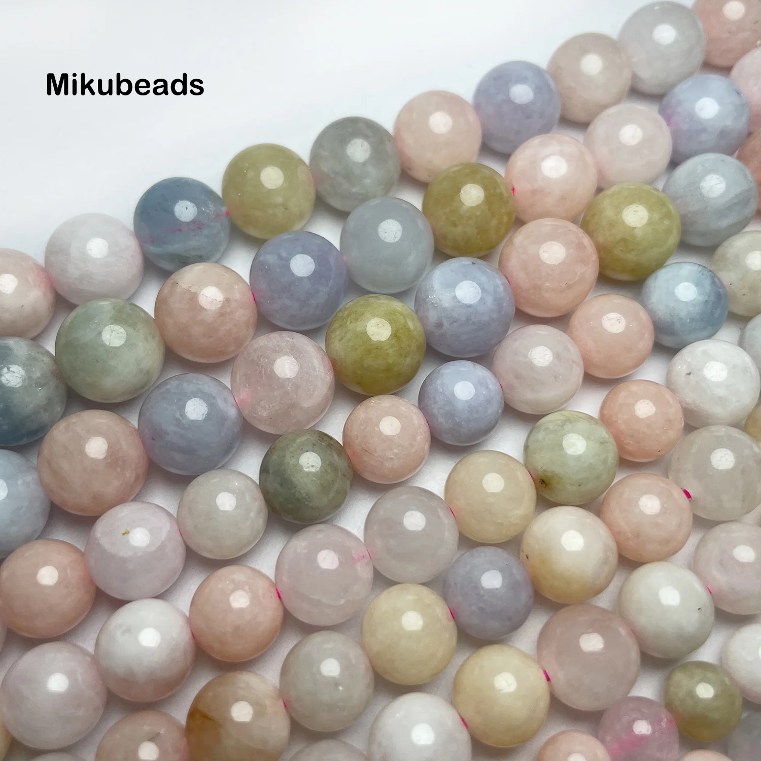 Натуральные гладкие круглые бусины россыпью для изготовления ювелирных изделий