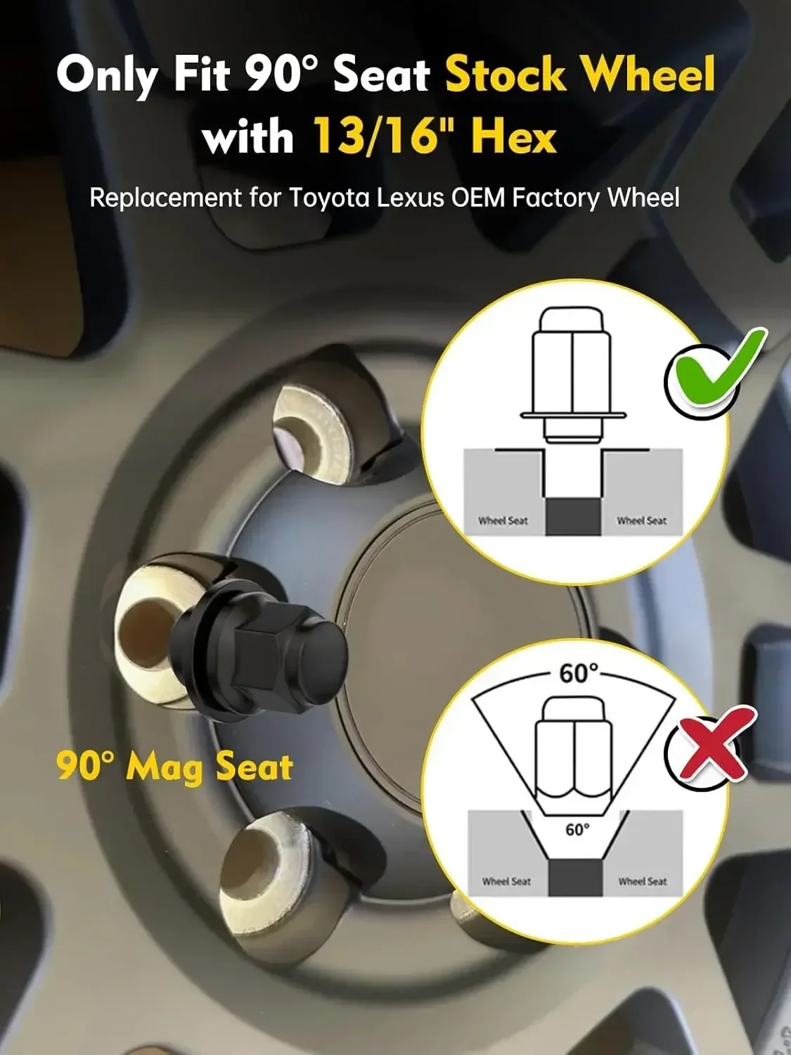 20 шт. гайки с проушинами M12x1 25 — 1 47 дюйма 13/16 шестигранные OEM стильная шайба