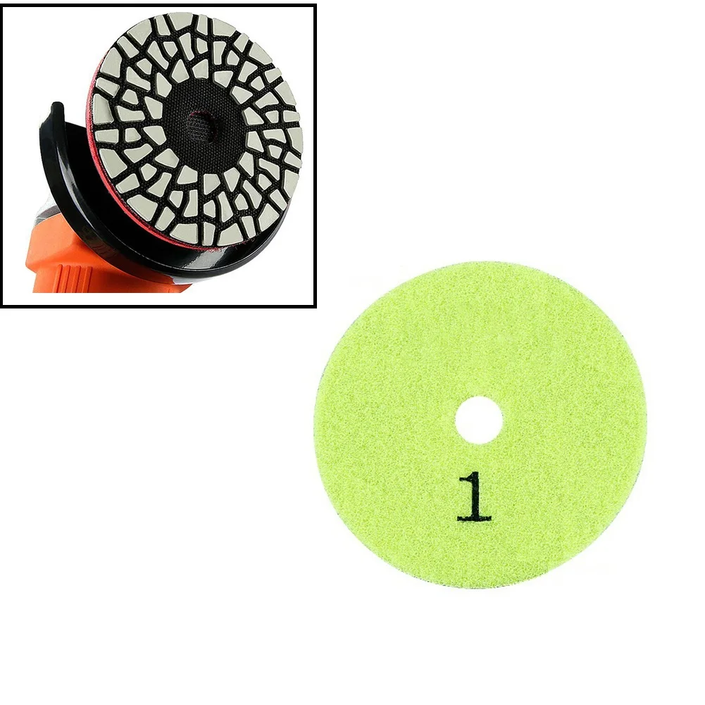 

Grinding Discs Polishing Pads Polished Sanding Stone Terrazzo 100mm 4 Inch 4 Steps Concrete Dry For Granite Marble