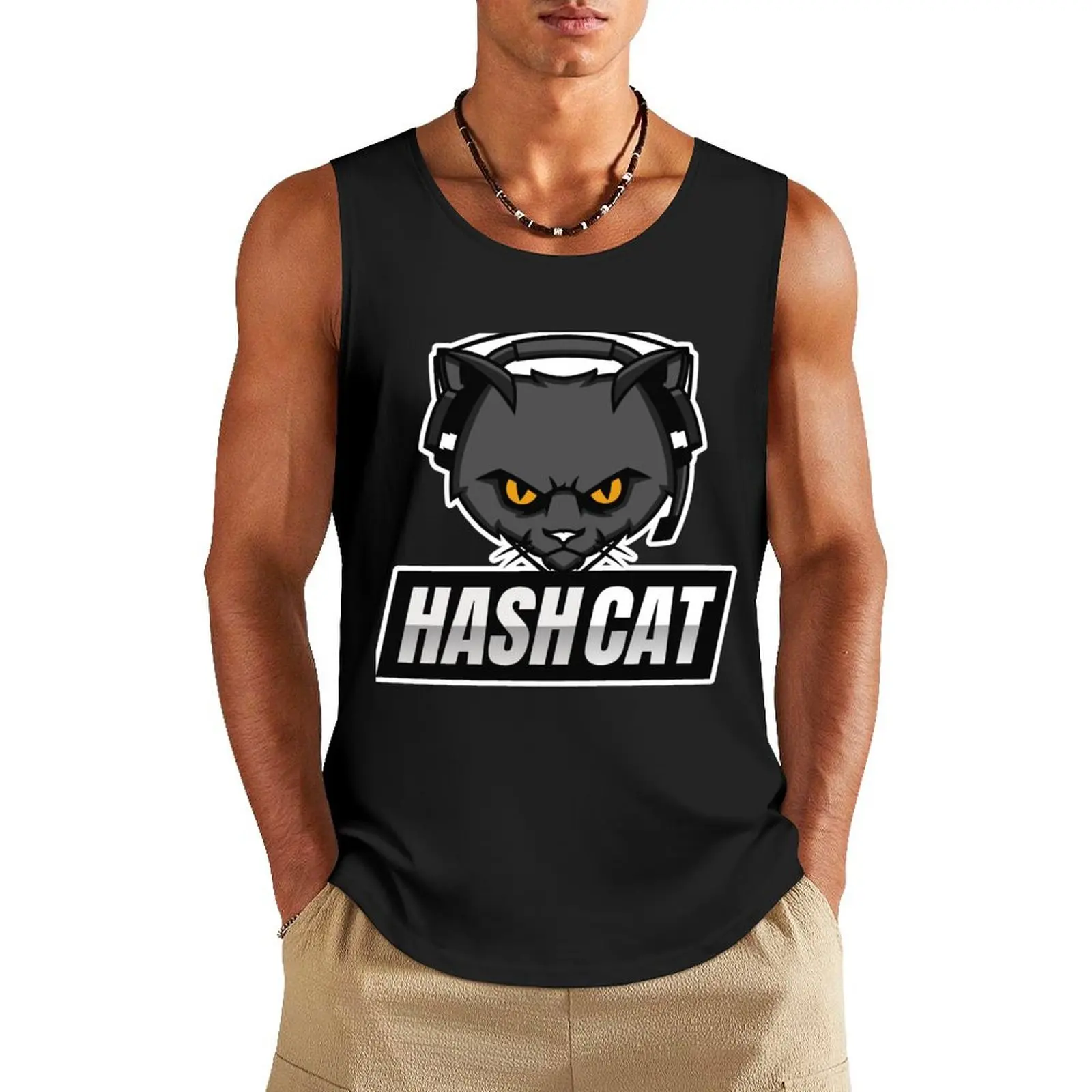 Cyber Security — Hacker Hashcat майка с трещинами паролей. Мужские товары для спортзала.