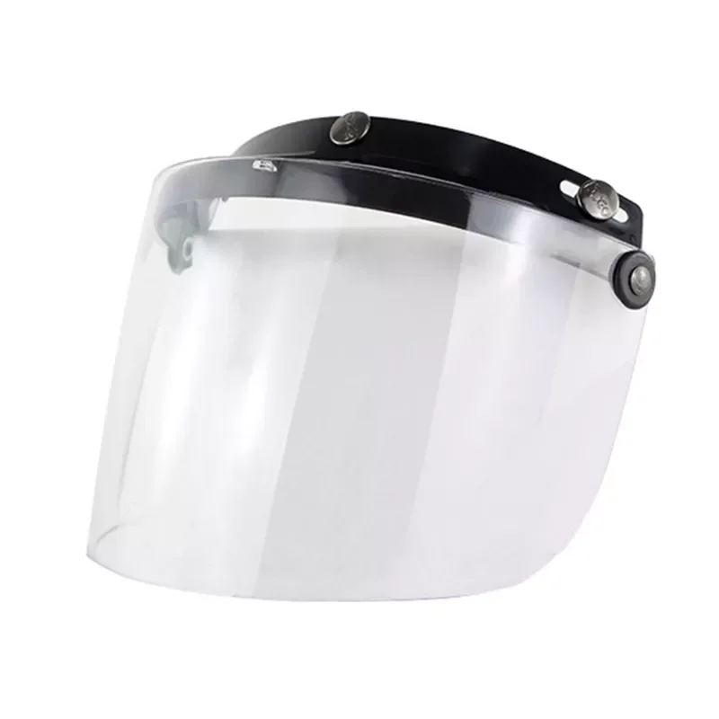 3-Snap Visor Lens Shield for Motorcycle Helmets Flip Up Down Open Face Anti glaring Helmet Accessories