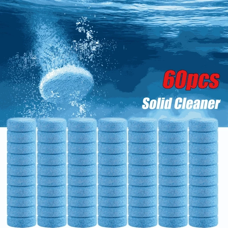 20/40/60Pcs Solid Cleaner Car Windscreen Wiper Effervescent Tablets Glass Toilet Cleaning Car Accessories