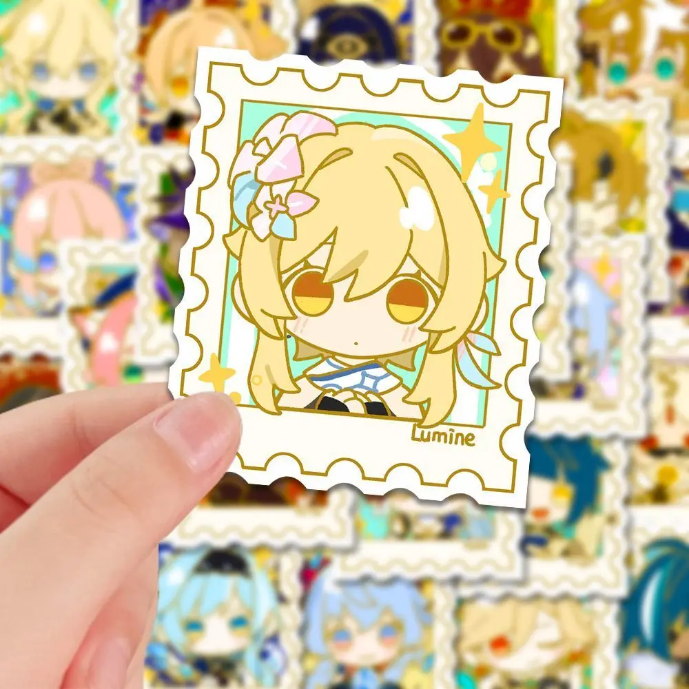 50 шт. аниме Genshin Impact Tartaglia Nahida для ноутбука гитары милые мультяшные наклейки