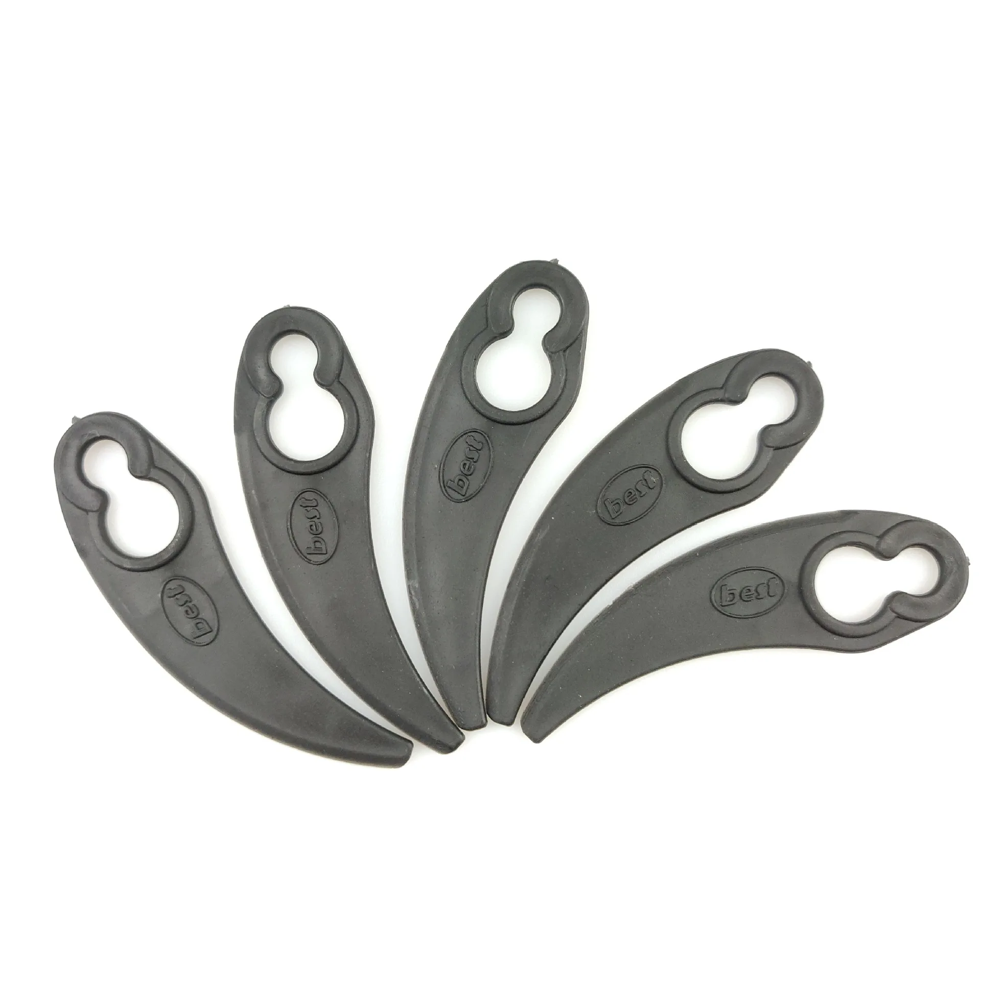

New black plastic lawn mower blade L58mm lawn mower weed whacker plastic cutting blade crescent gourd