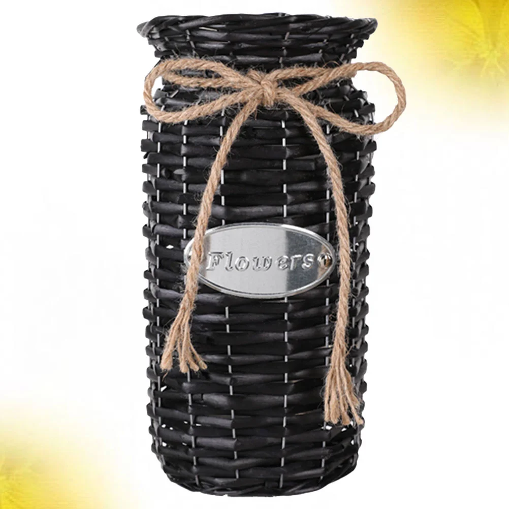 

Vase Flower Basket Rattan Woven Wicker Rustic Vintage Vases Pot Planter Storage Decorative Seaweed Seagrass Farmhouse Country