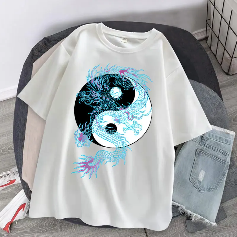 Футболка женская оверсайз в стиле Харадзюку, топ в стиле панк футболка с готическим рисунком, летний уличный Ретро стиль, футболка с коротким рукавом, уличная одежда, Y2k