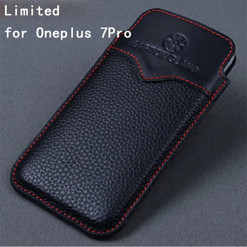 

Limited Case for Oneplus 7pro Luxury Genuine Leather Phone Bag Cover for Onpeplus7pro 1+7 pro Funda Skins Handmade Pouch Sleeve