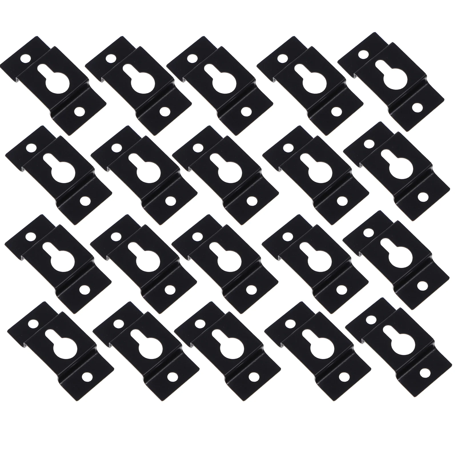 20 Pcs Speaker Small Square Hanging Piece Soundbar Hanging Bracket Hangers Brackets Rear Hook Iron Wall Stand