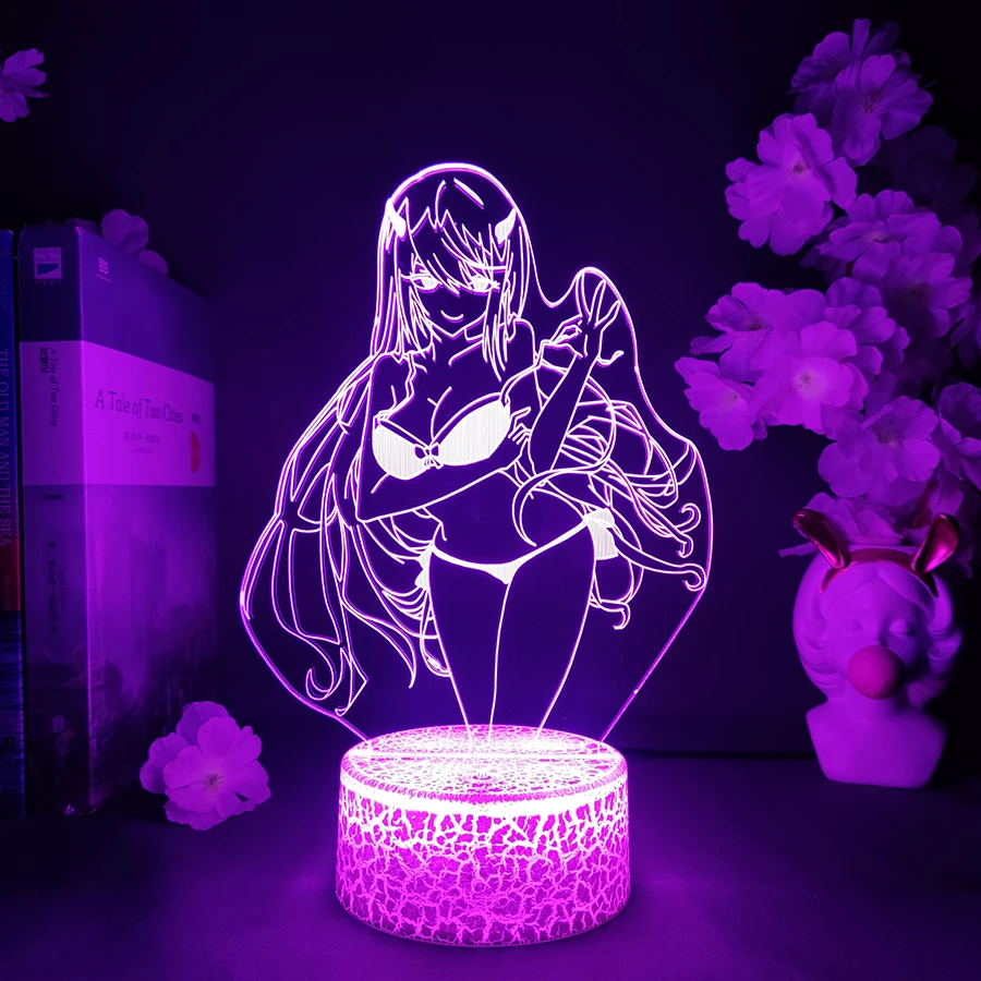 

3D Lamp Figure Zero Two Nightlight Anime Lamp for Bedroom Decor 7 Color Changing Manga Gift for Otaku Darling In The Franxx 02