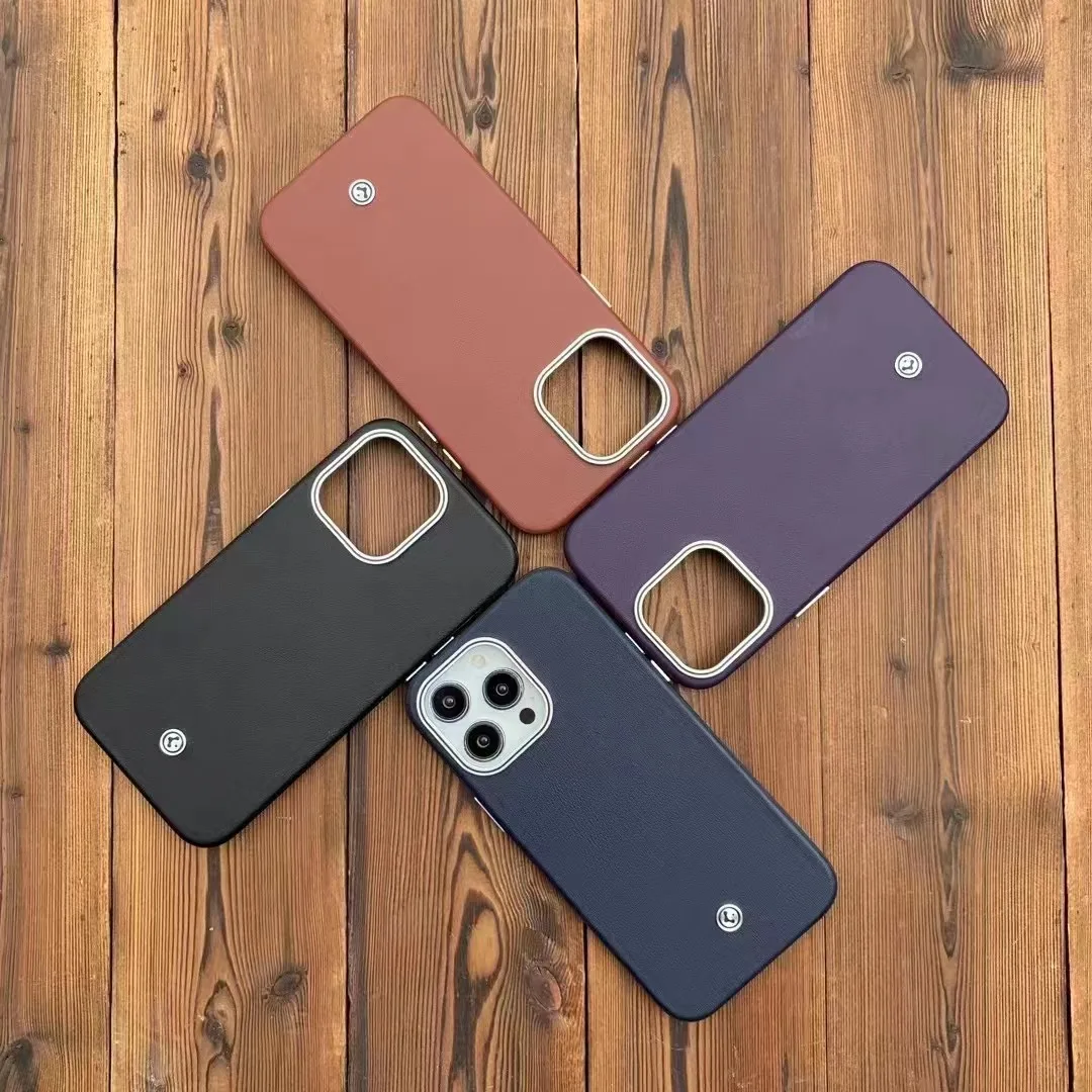 Spigen Enzo (MagFit) Case High-grade Leather Commerce Phone Protective For iPhone 13 14 Pro Max Series Case