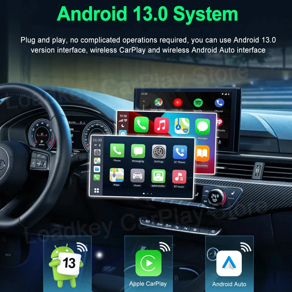 ТВ-приставка Carlinkit Android 13 для Netflix YouTube Spotify беспроводной CarPlay Auto QCM665 4G LTE GPS игровая