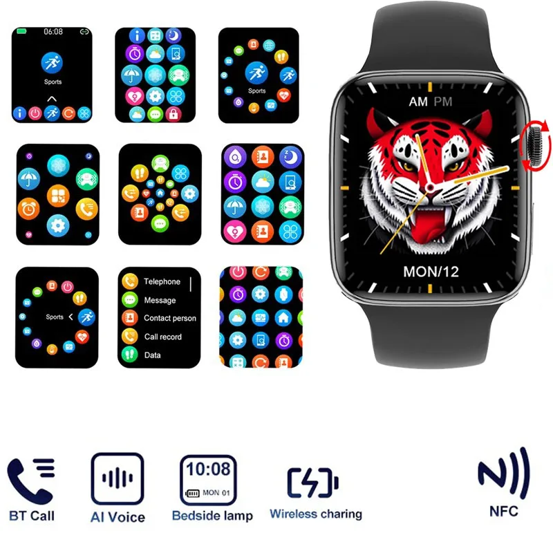 

2022 1.9" Smart Watch Men Bluetooth Call IP68 NFC Always on Display Smartwatch for Doogee V20 Xiaomi Redmi Note 5 Alcatel 3X