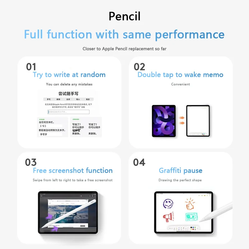 Магнитный стилус для беспроводной зарядки Ручка Apple Pencil 2 1 iPad карандаш с откидной