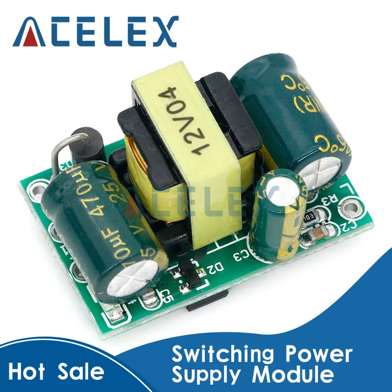 Импульсный источник питания 12 В, 400 мА (5 Вт)/стандартный модуль регулятора напряжения/понижающий модуль переменного и постоянного тока