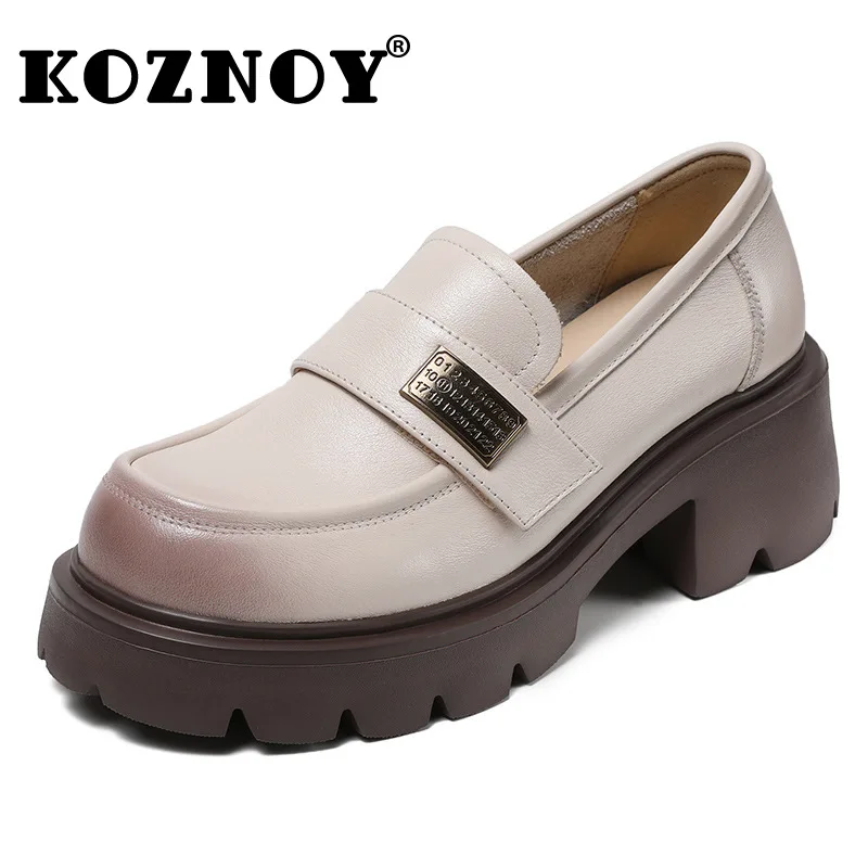 Koznoy/круглая весенняя женская обувь на танкетке 6 см в этническом стиле роскошная