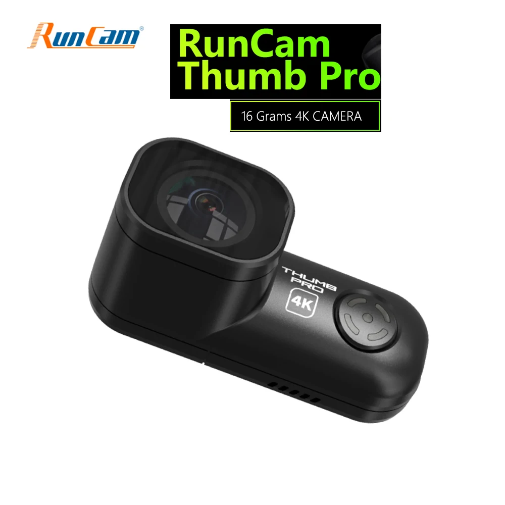 

RunCam Thumb Pro 4K MINI Action FPV Drone Camera 16g Bulit-in Gyro 4k30fps/2.7K@6Ofps ND Filter Remote Control
