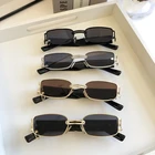 ZXWLYXGX брендовые дизайнерские популярные модные маленькие прямоугольные женские роскошные солнцезащитные очки Мужские Винтажные Солнцезащитные очки в стиле панк UV400