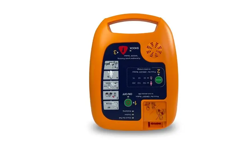Сертифицированный CE дефибриллятор Meditech AED Defi 5S Plus с поддержкой нескольких языков, 2 сменными и интегрированными электродами для взрослых и детей. (art.: 3920dbc2ee255) - 3920dbc2ee255