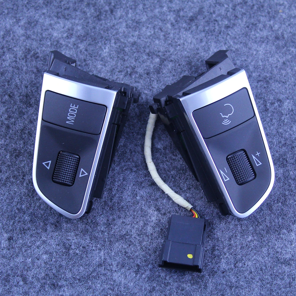 

Pair Chrome Multifunctional Steering Wheel Button Switch For Audi A6 C6 A4 B8 Q5 A3 A5 A8 Q7 4E0 951 527 4E0 951 527 AJ