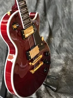red color custom electric guitar mahogany body 6 stings gitaar golden hardware guitarra
