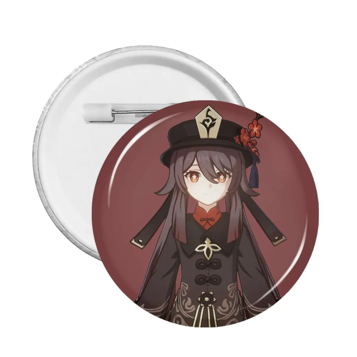 

ПВХ Ху Тао Genshin ударопрочный значок на воротник шикарный значок на лацкан брошь для одежды аниме коллекции фанатов