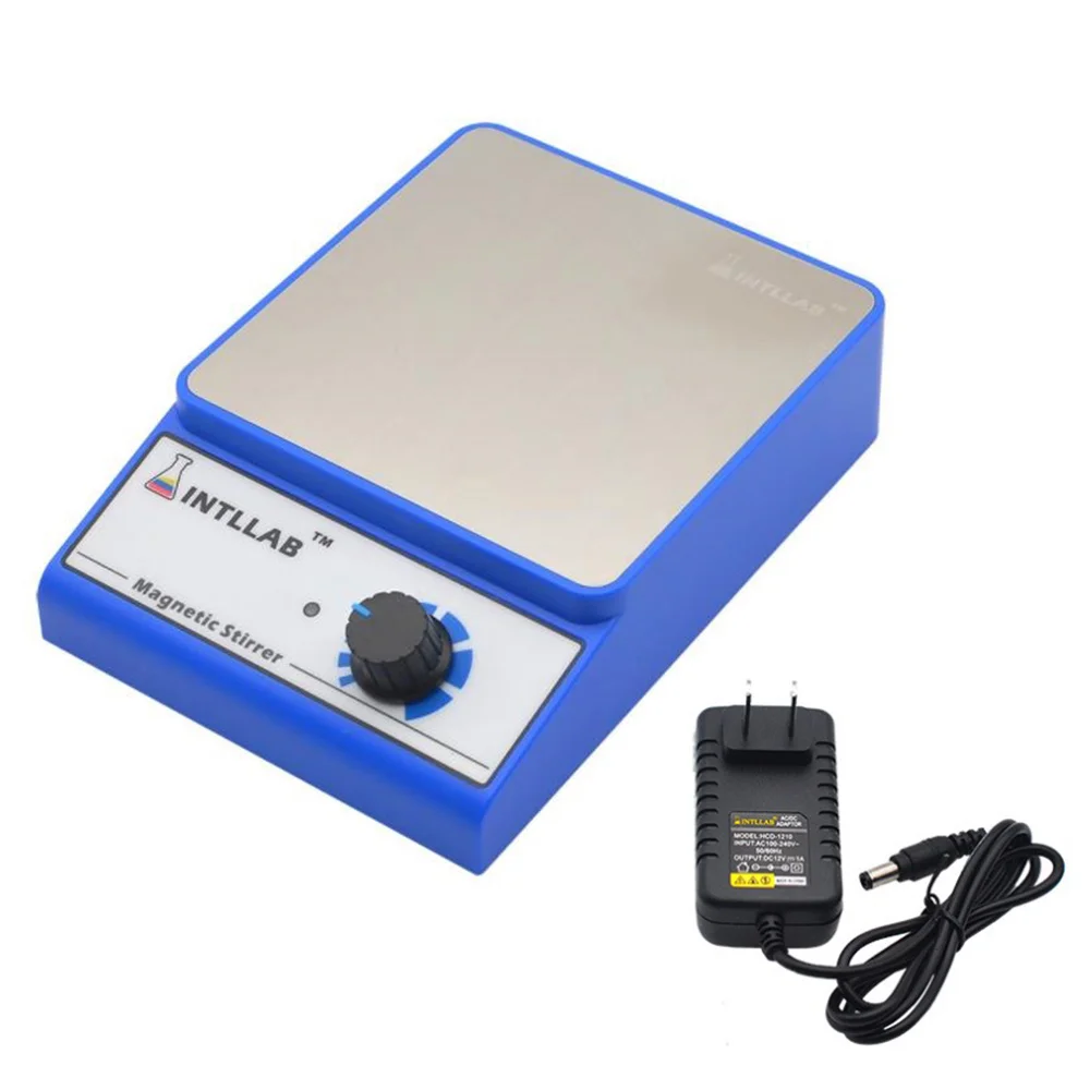 

INTLLAB Magnetic Stirrer Stainless Steel Magnetic Mixer with Stir Bar (No Heating) Max Stirring Capacity: 3000Ml, US Plug