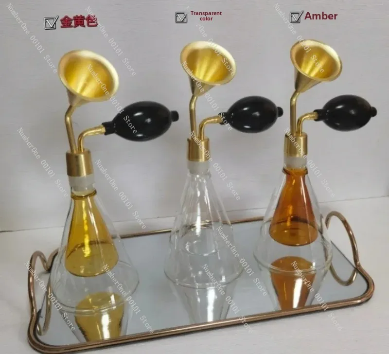 Стеклянная креативная бутылка для запаха латунный инструмент белое вино эфирное
