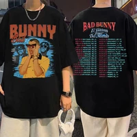 hip hop rapper bad bunny el ultimo tour del mundo 2022 tshirt regular man tops men women oversized fashion tees cotton t shirt