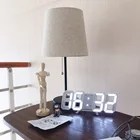 СВЕТОДИОДНЫЕ Цифровые настольные часы, Настольный будильник с отображением даты и температуры, ночная подсветка, прикроватные настенные часы для гостиной, 5 В, питание от USB