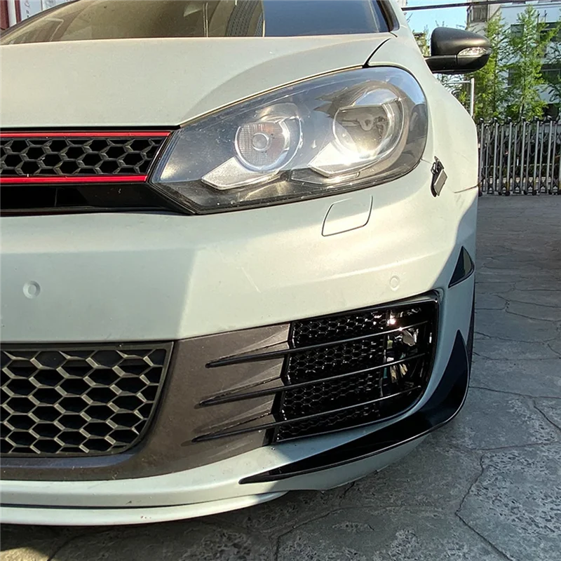 

Car Front Bumper Canard Fins Flare Mods Splitter Lip Spoiler for Golf MK6 GT-I GTD