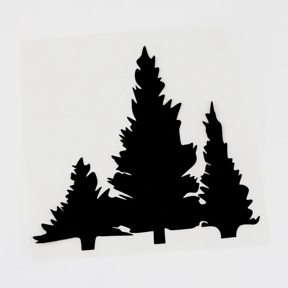 

Black/Silver Personality Plant Tree Pine Silhouette Vinyl Decal Car Sticker 13.6CM×12.2CM