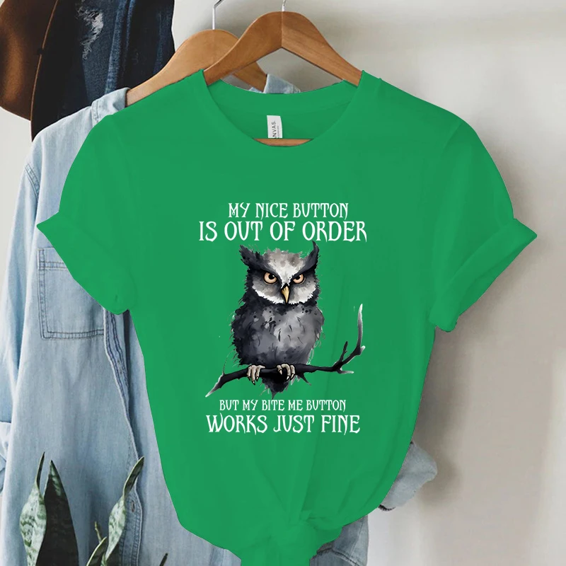 

Футболка женская с принтом совы, винтажная тенниска в стиле хип-хоп, с принтом животных, уличная одежда в стиле Харадзюку, лето
