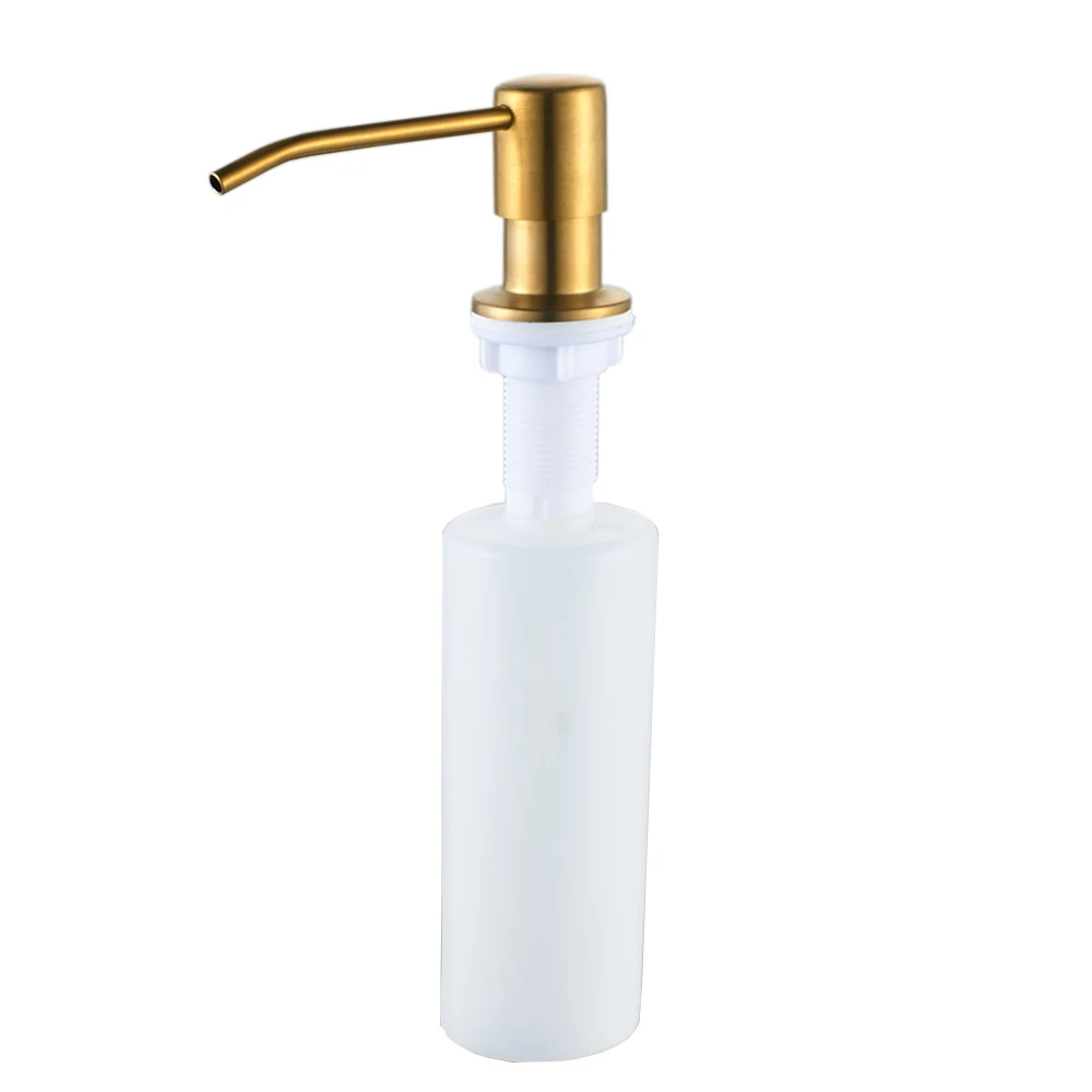 304 Stainless Steel Sink with Detergent Bottle Pressing Soap Dispenser Kitchen Gold Wash Basin Accessories Soap Dispenser Set