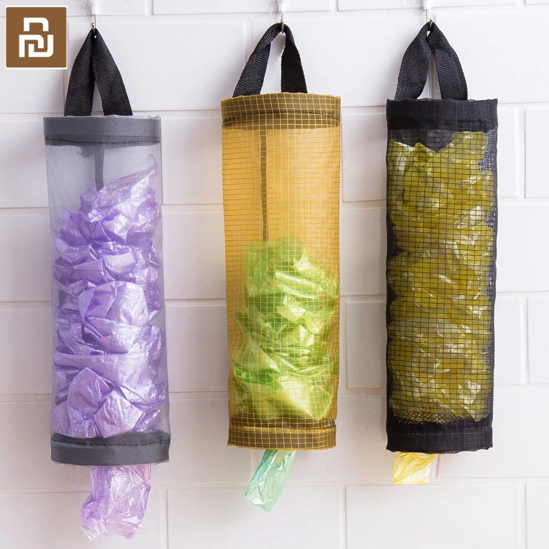 

Trash Hanging Storage Plastic Bags Organization Kitchen Dispenser Garbage Wall Mounred Grocery Holder Home