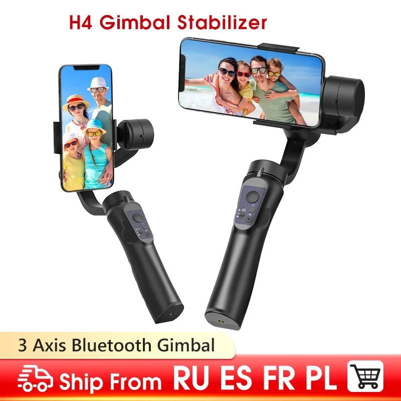 

Gimbal H4 3 Axis USB Charging Video Record Support Universal Adjustable Direction Handheld Gimbal Smartphone Stabilizer Vlog